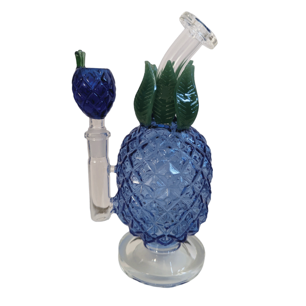 Blue Pineapple Bong with Blue Pineapple Bowl